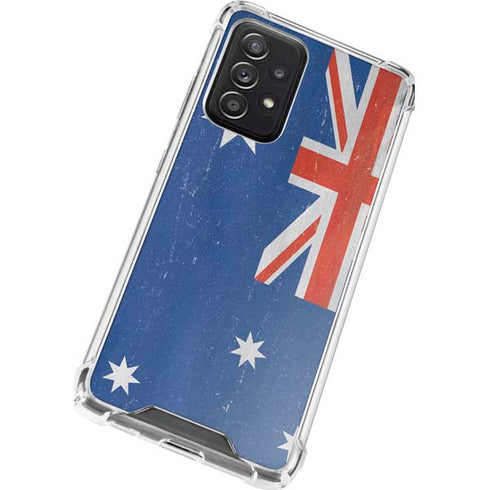 Australia Flag Distressed Galaxy A72 5G Clear Case